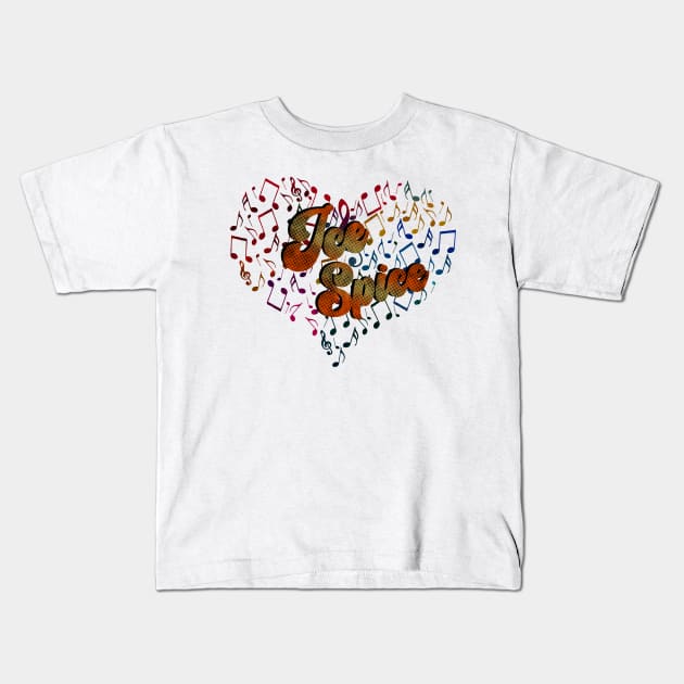 Colorful Heart Tone-Ice Spice Kids T-Shirt by CreatenewARTees